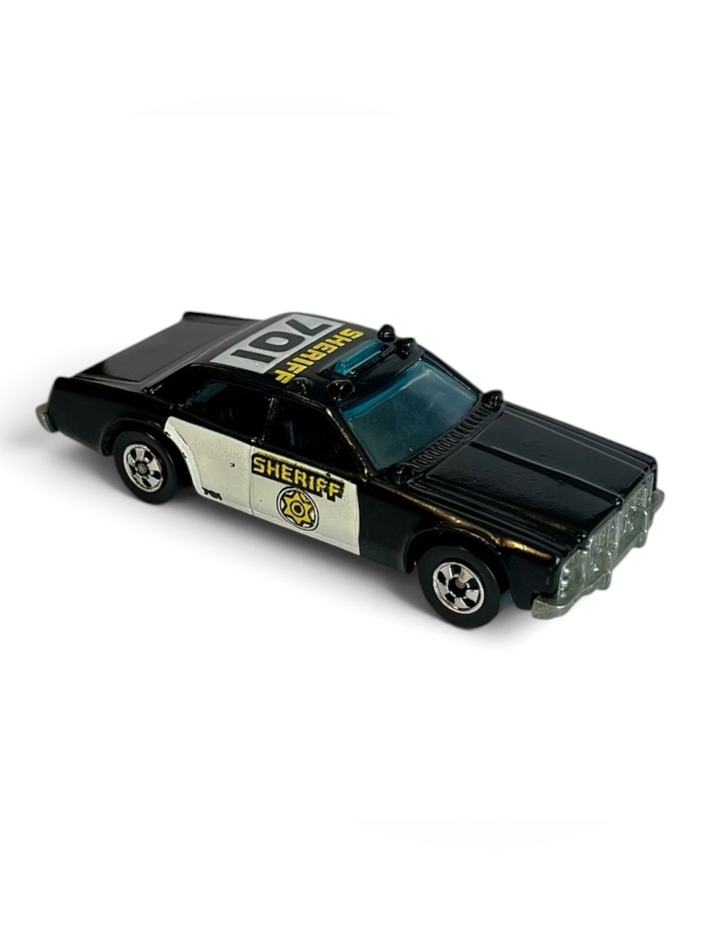 Vintage Hot Wheels Black & White Sheriff 1982 Original Blackwall 78 Dodge Monaco